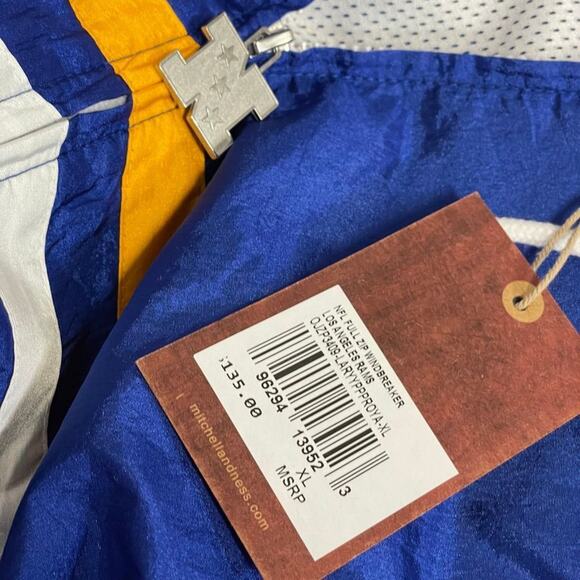 Los Angeles Rams Mitchell & Ness Full-Zip Windbreaker - Picture 7 of 7